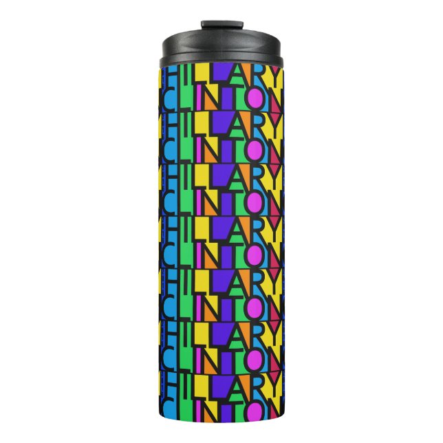 Termo Tumbler colorido de Hillary Clinton 2016 (Anverso)