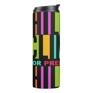 Termo Tumbler colorido de Hillary Clinton 2016