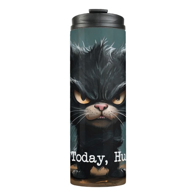 Termo Tumbler con diseño de gato divertido (Anverso)