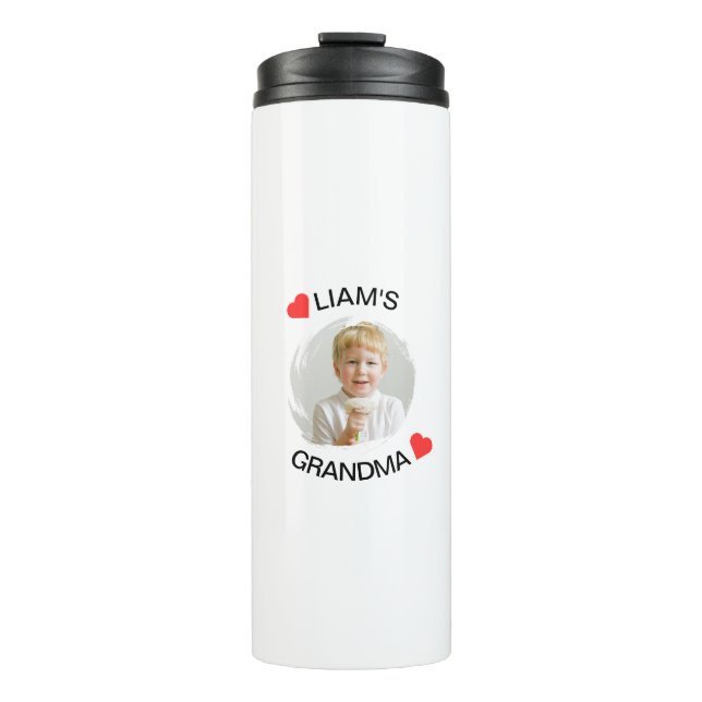 Termo Tumbler de abuela personalizada - rostro de niño P (Anverso)