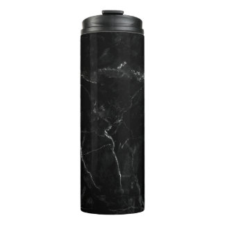 Termo Tumbler de acero inoxidable de mármol negro