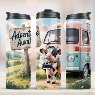 Termo Tumbler de aventura de vaca cutánea