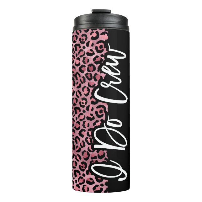Termo Tumbler de bachillerato de leopardo rosa y negro d (Anverso)