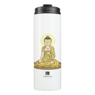 Termo Tumbler de Buda de la Serenidad Dorada