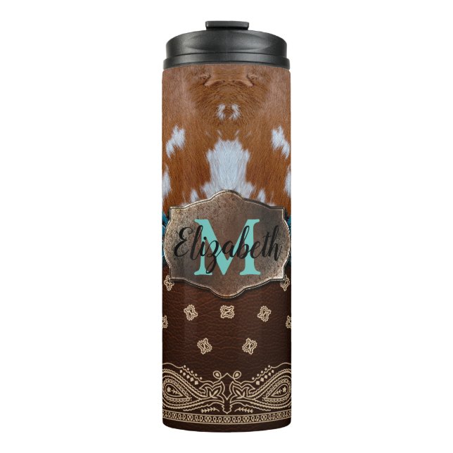 Termo Tumbler de café termal de Cowgirl personalizado (Anverso)