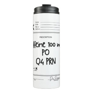 Termo Tumbler de cafeína RX de prescripción