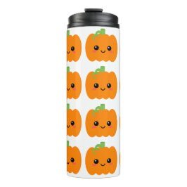 Termo Tumbler de cara de calabaza sonriente, regalo de c