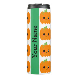 Termo Tumbler de cara de calabaza sonriente, regalo de c
