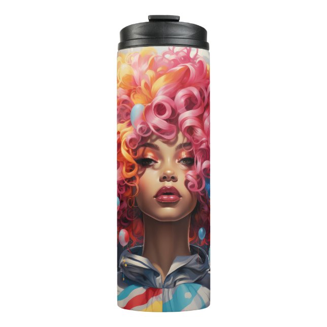 Termo Tumbler de Chica icónico africano (Anverso)