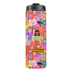Termo Tumbler de diversidad femenina empoderada