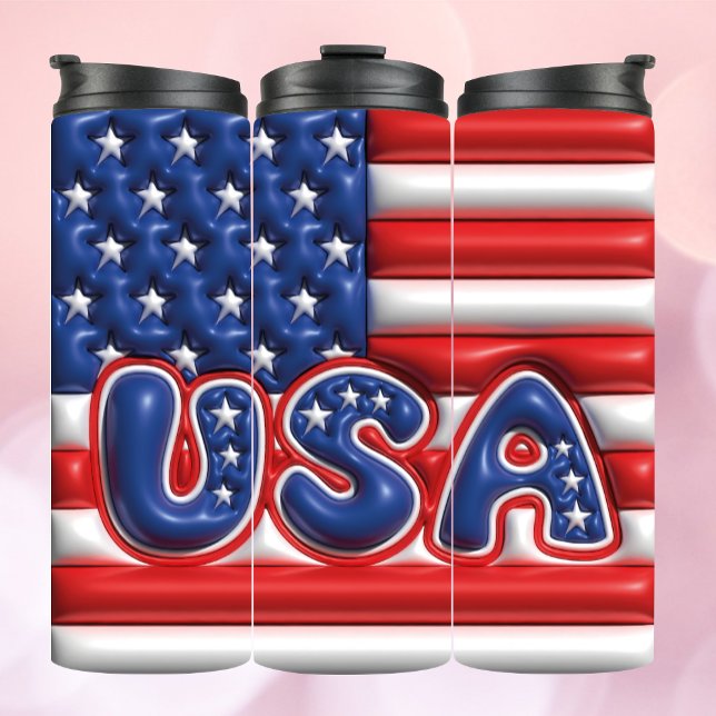 Termo Tumbler de efecto inflado 3D - Bandera de Estados  (Subido por el creador)