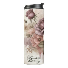 Termo Tumbler de estilo antiguo floral vintage