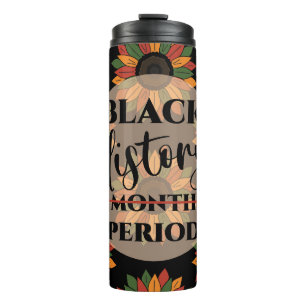 Termo Tumbler de flores coloridas en el mes de la histor