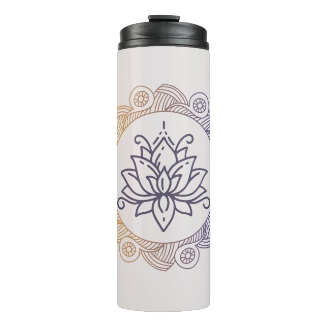 Termo Tumbler de flores de Lotus (Anverso)