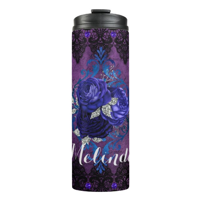 Termo Tumbler de halloween gótico elegante y personaliza (Anverso)