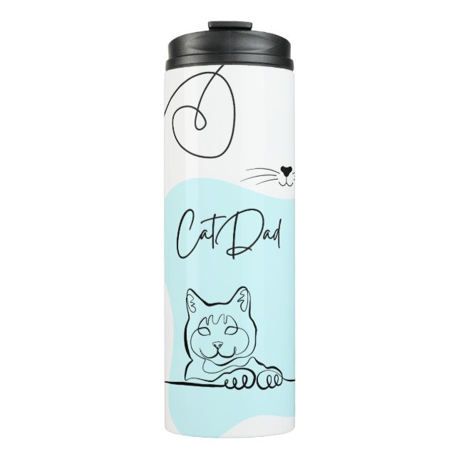 Termo Tumbler de impresión de gato padre Mascota de gato (Anverso)