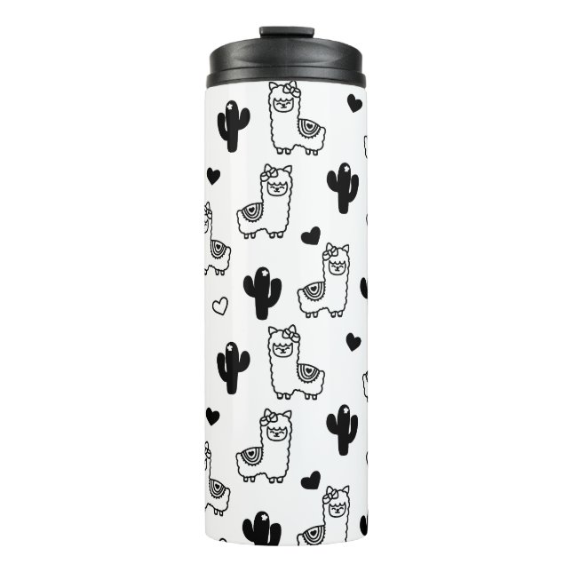 Termo Tumbler de Llamas y Cactus, Tumbler aislado (Anverso)