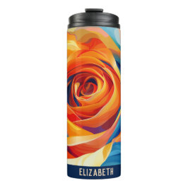 Termo Tumbler de monograma de flor suave