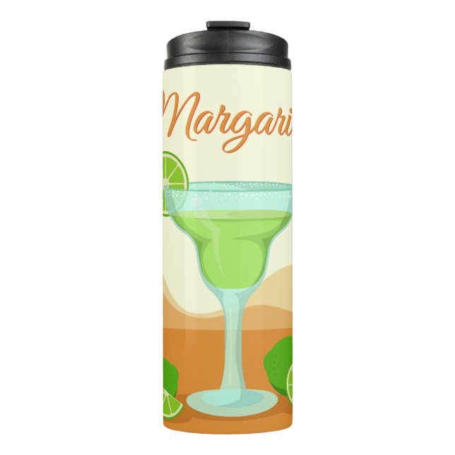 Termo Tumbler de nombre personalizado "Margarita" (Anverso)