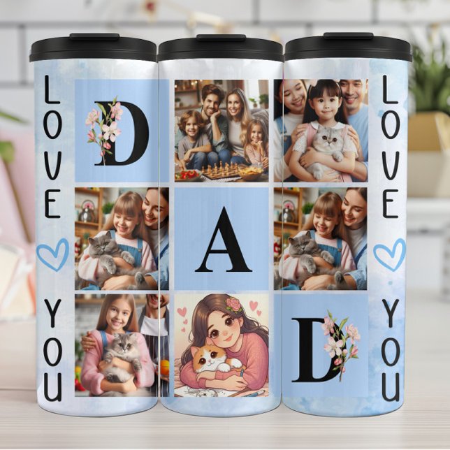 Termo Tumbler de papá: familia, amor, Recuerdos (Subido por el creador)