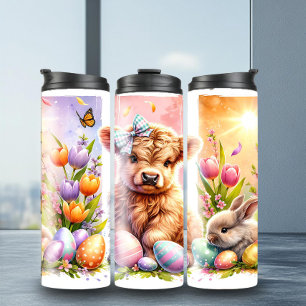 Termo Tumbler de Pascua de Vaca en Brocha de Caca