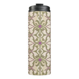 Termo Tumbler de patrón de joyas de Brocade de época