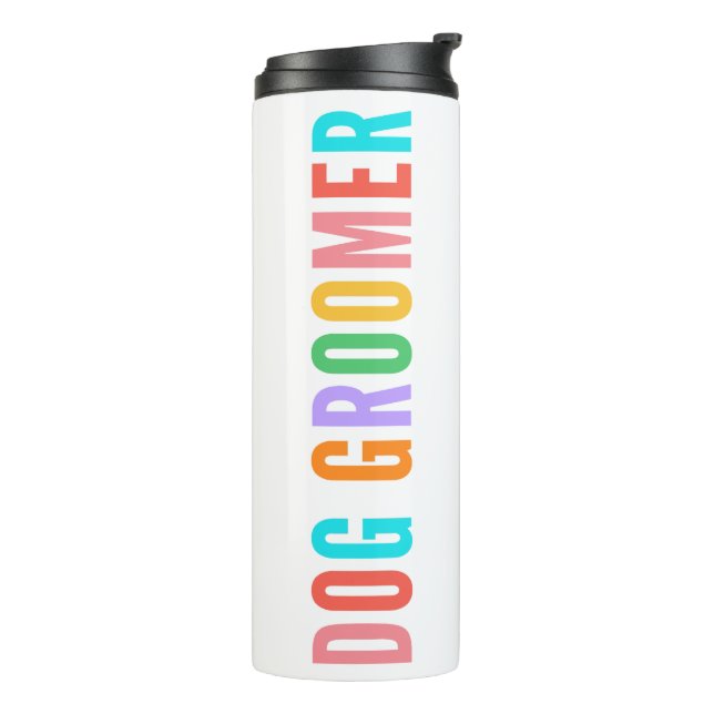 Termo Tumbler De Perro Groomer, Regalo Para Perro Groome (Rotado hacia la izquierda)