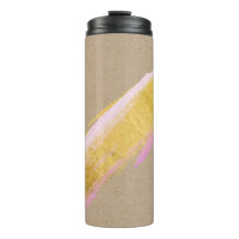 Tumbler de pincel rosa Kraft Gold personalizado