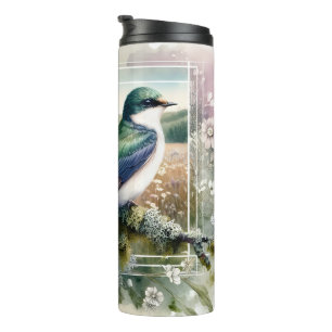 Termo Tumbler De Prairie De Pájaros De Pájaros Tragados