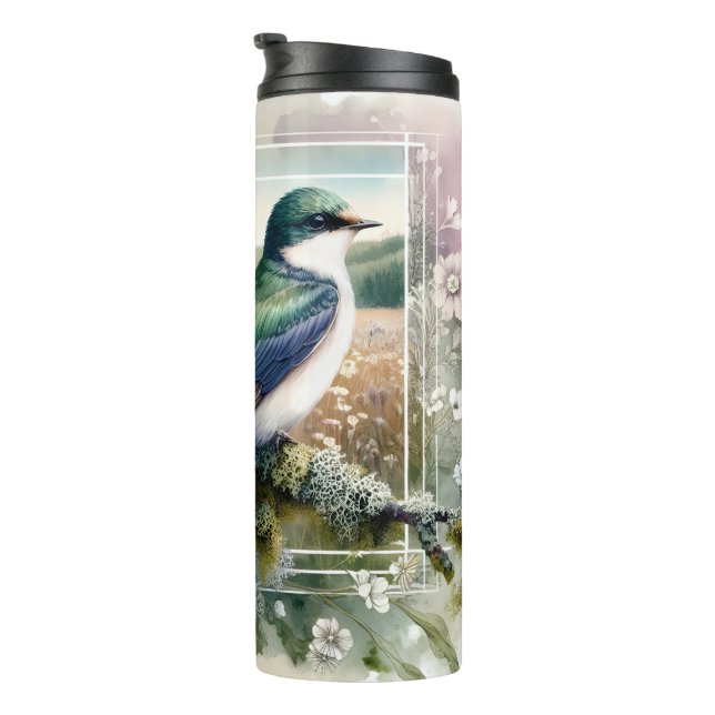 Termo Tumbler De Prairie De Pájaros De Pájaros Tragados  (Rotado hacia la derecha)