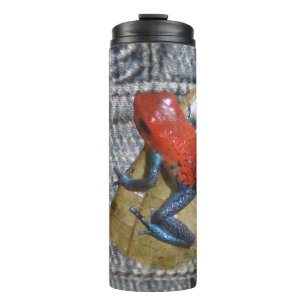 Termo Tumbler de sapo de Jeans Azules