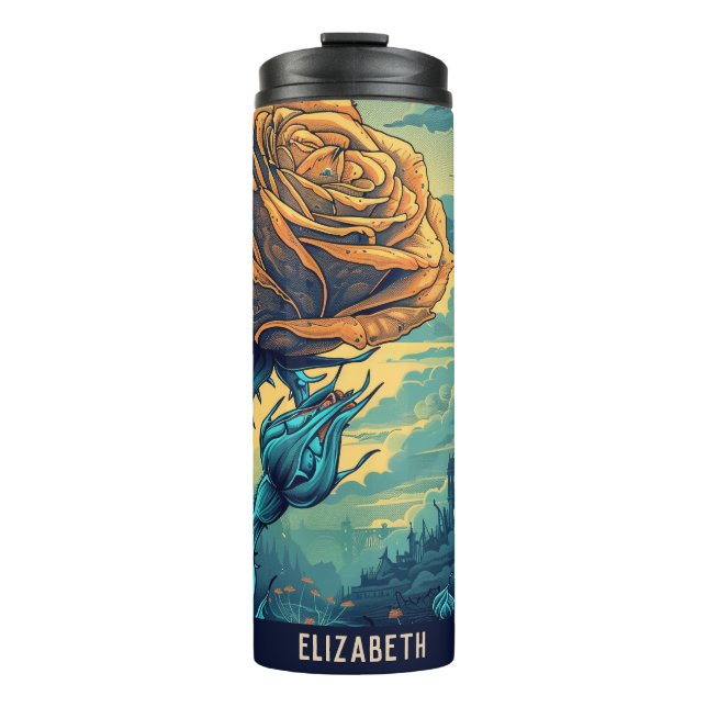 Termo Tumbler De Témpano Insulado De Flor Cuta (Anverso)