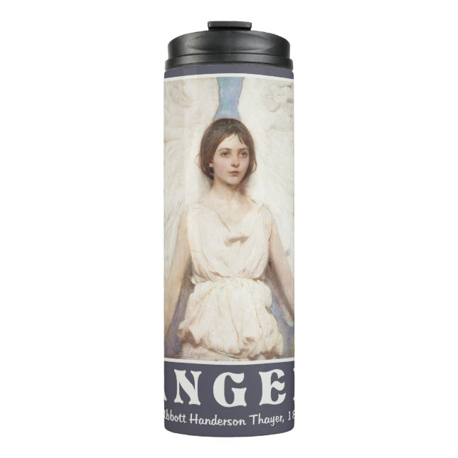 Termo Tumbler de texto del personalizado de arte Ángel d (Anverso)