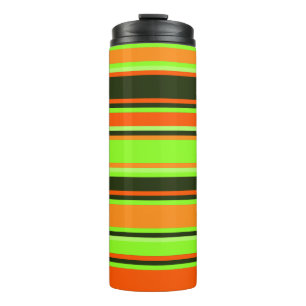 Termo Tumbler de tira, Naranja y tira de mandarina negri