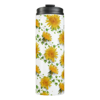 Termo Tumbler de viaje de flor de girasol brillante
