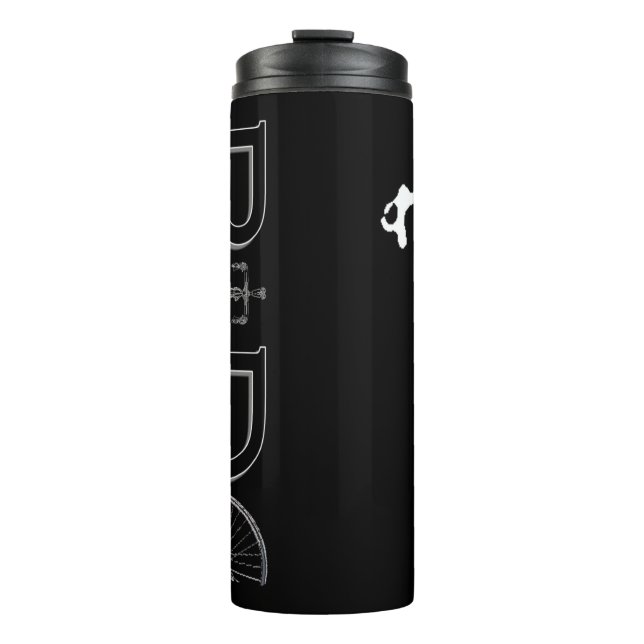 Termo Tumbler de viaje inspirado en el ciclismo (Anverso)