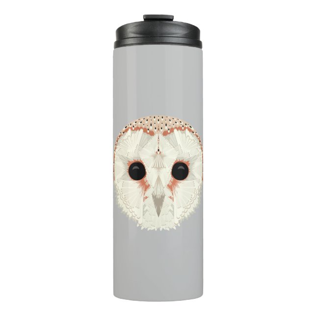 Termo Tumbler de viaje térmico de búho de grano de grano (Anverso)