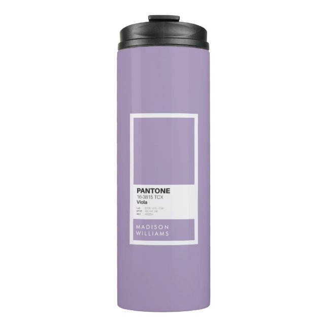 Termo Tumbler de viajes violeta moderno | Insular minima (Anverso)