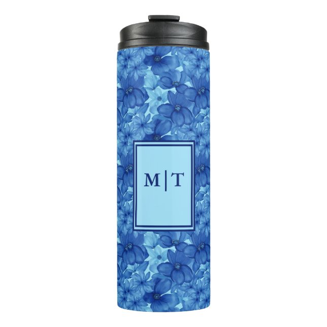 Termo Tumbler decorativo floral personalizado (Anverso)