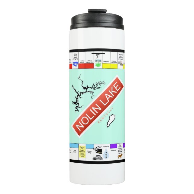 Termo Tumbler del tablero de juego Nolin Lake (Anverso)