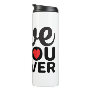 Termo Tumbler el día de San Valentín blanco de moda para