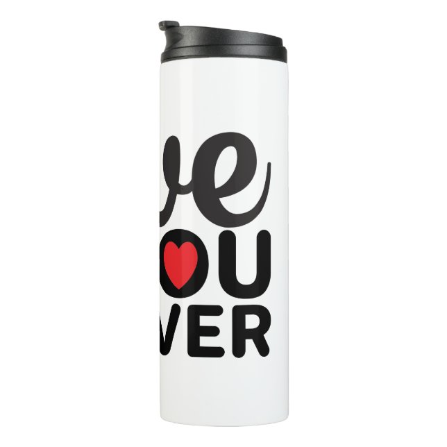 Termo Tumbler el día de San Valentín blanco de moda para (Rotado hacia la derecha)