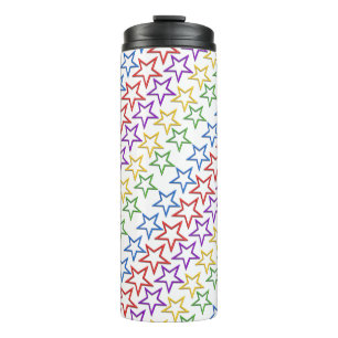 Termo Tumbler - Filas de estrellas de colores