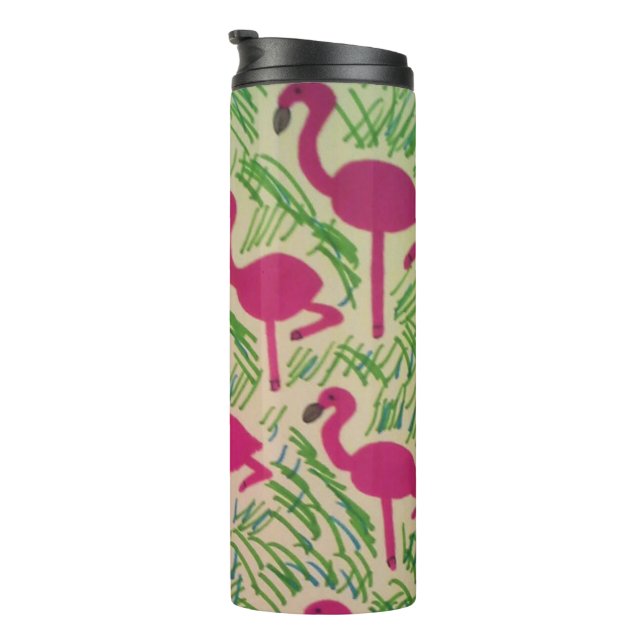 Termo Tumbler Flamingos Rosado (Rotado hacia la derecha)