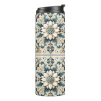 Tumbler floral de alta decoración