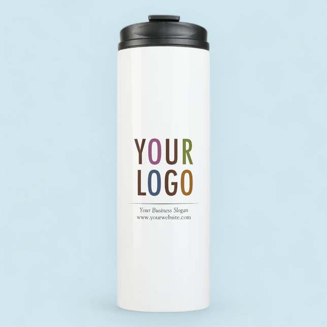 Termo Tumbler inoxidable con logotipo de la compañía sin (MISOOK White Thermal Tumbler with Logo)