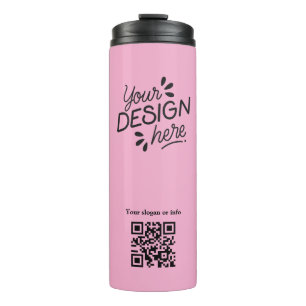 Termo Tumbler personalizado con código QR y eslogan en r