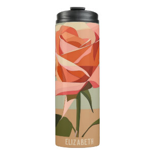 Termo Tumbler Personalizado de la familia Rosa Roja