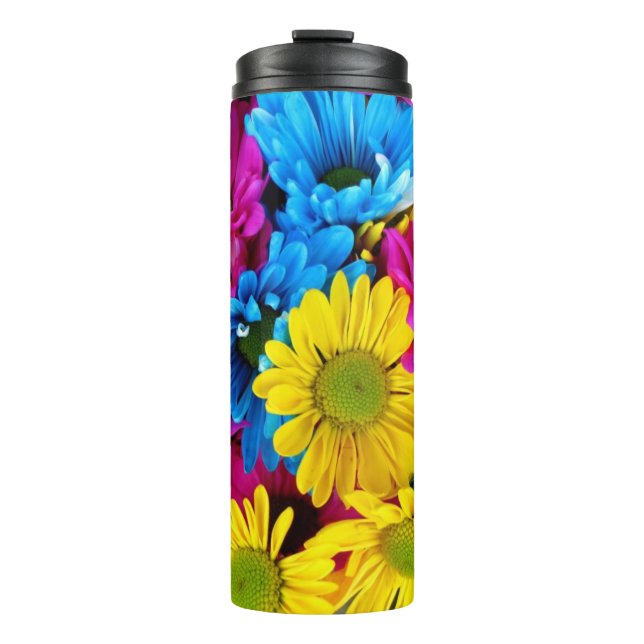 Termo tumbler rojo, azul y amarillo (Anverso)