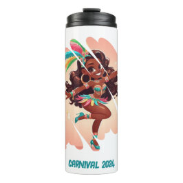 Termo Tumbler sobre el tema del carnaval caribeño person